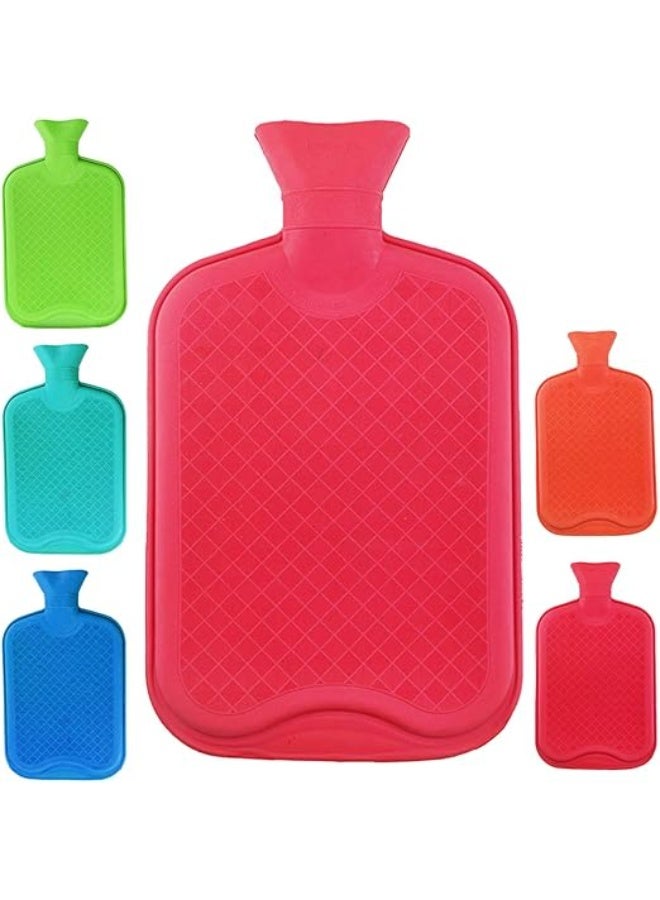 قربة مياه مطاطية متميزة سعة 2.5 لتر – مطاط طبيعي متين للعلاج بالحرارة والبرودة (ألوان عشوائية) - Image 1